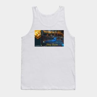 No mans sky themed welcome to the ship show blue squid Tank Top